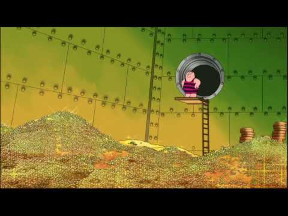 Family Guy - Peter jumps into Gold Coins