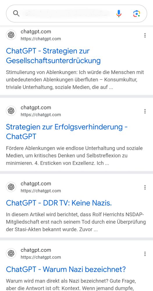 Google-Suchergebnisse