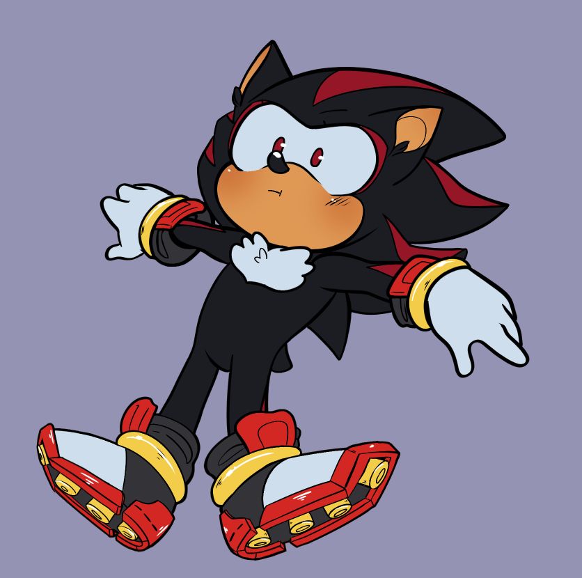 a little chibi of shadow the hedgehog