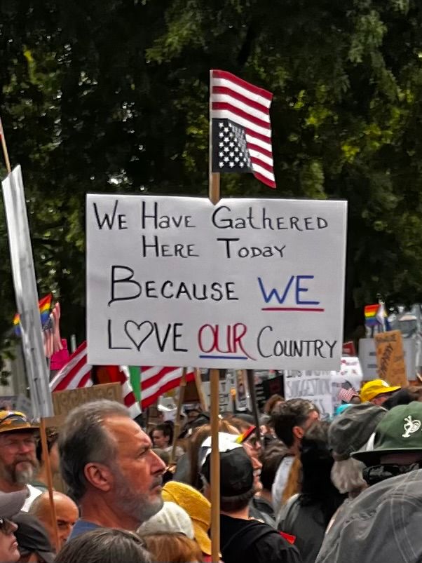 We have gathered here today because WE LOVE OUR Country