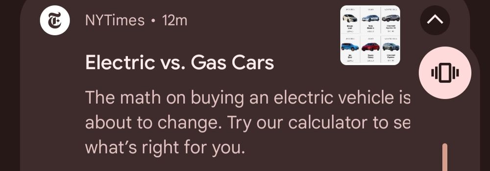NYTimes

Electric vs. Gas Cars

The math on buying an electric vehicle is about to change. Try our calculator to see what's right for you.
