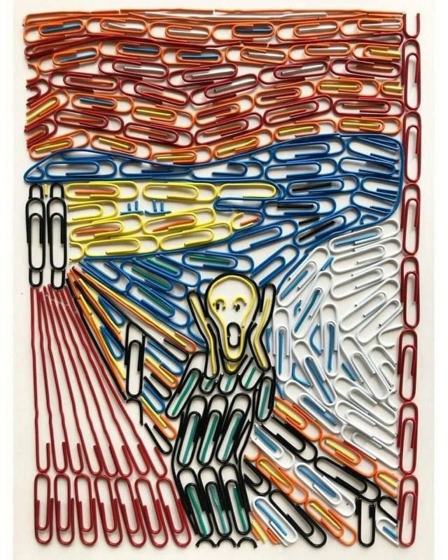 The Scream, in paperclips, I didn't do this.