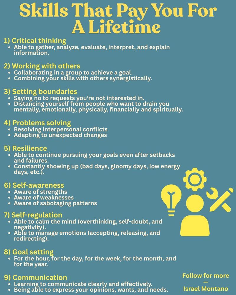 Skills that pay you for lifetime