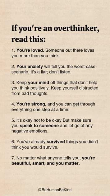 If you are an overthinker read this