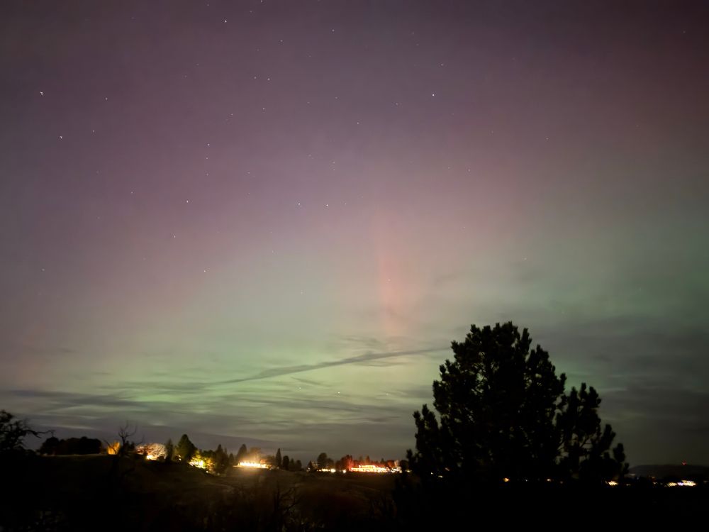 A photo of northern lights.