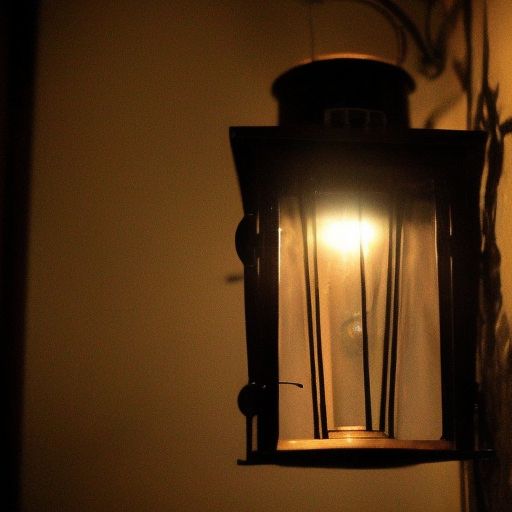 You peer underneath the armchair and see an old lantern glinting in the dim light.