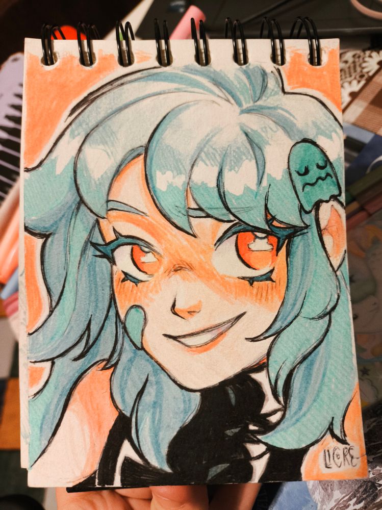 a drawing of Airin, traditional, drew by Licore