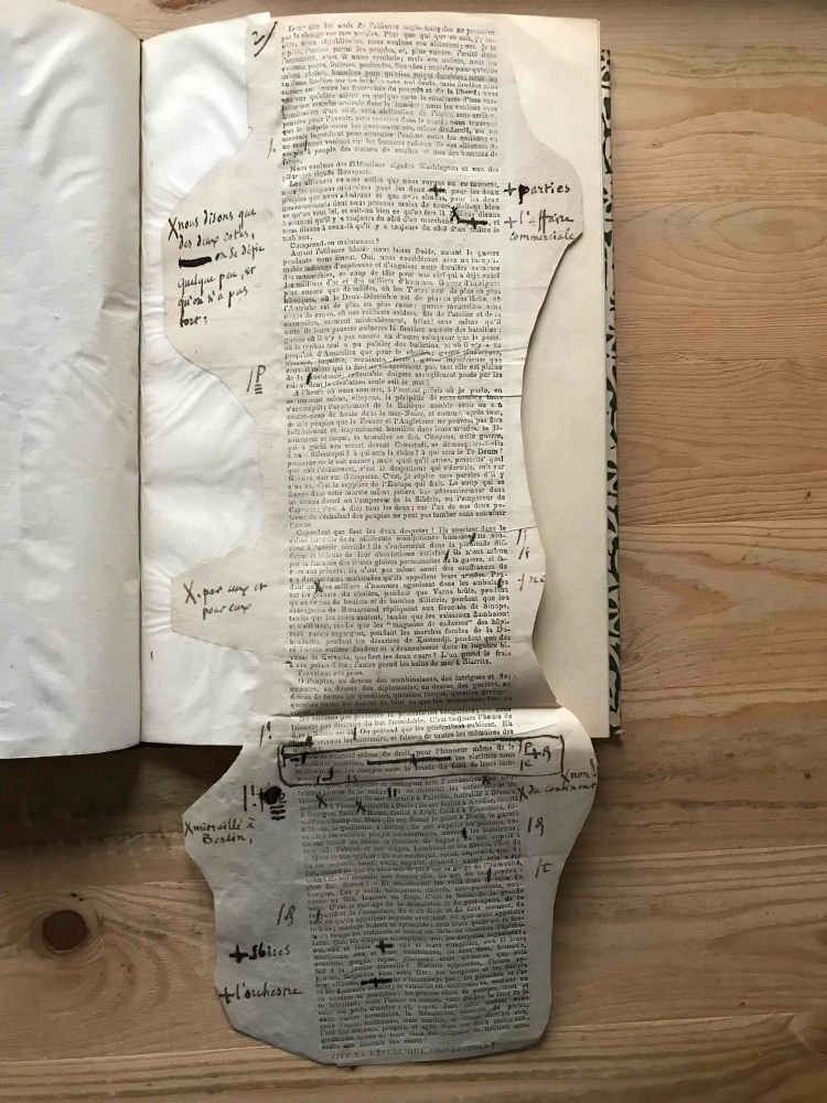 Second page of the corrected galley proofs, also with several additions and corrections by Victor Hugo.