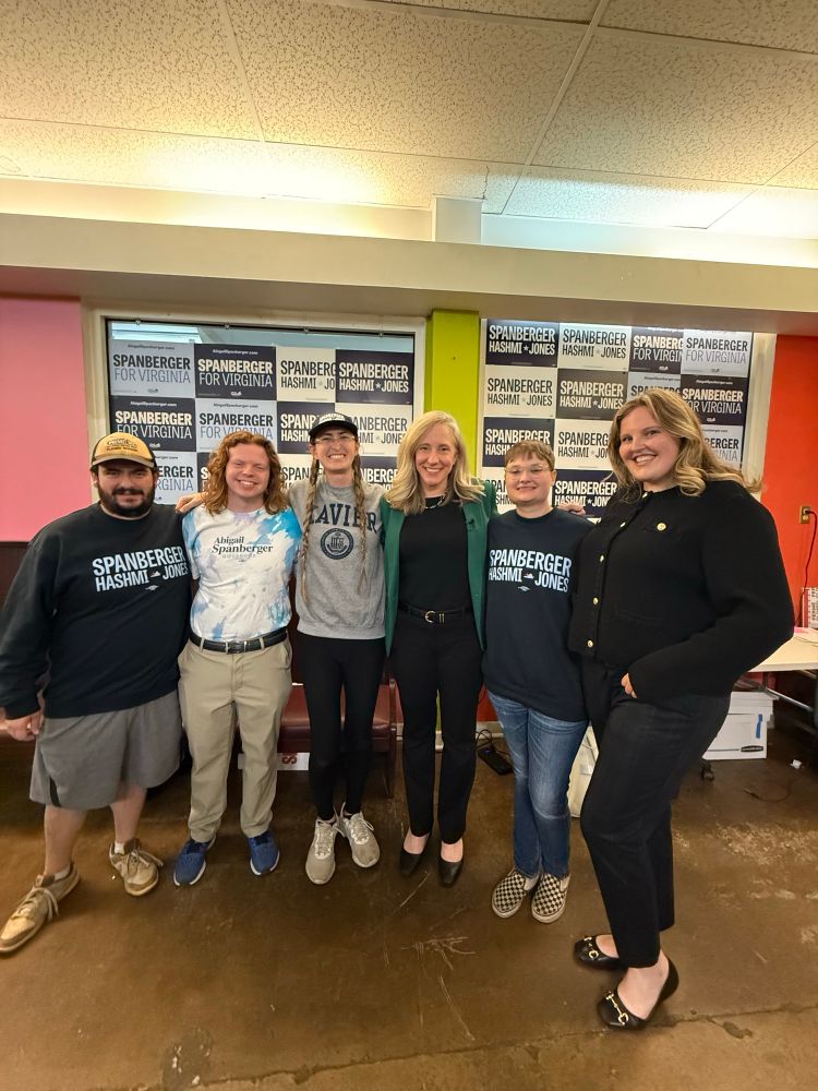 The next governor of VA with the people who are working on the campaign 