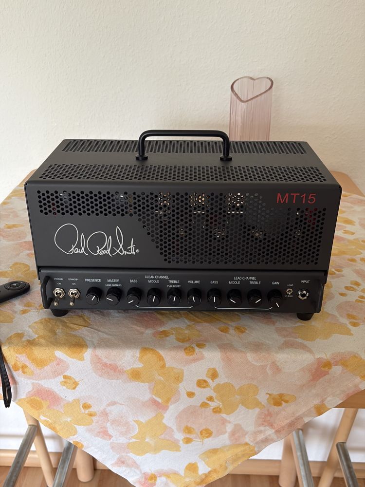 Black PRS MT15 small guitar amp head