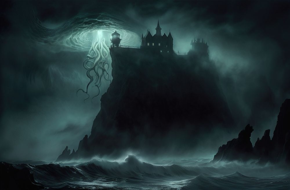 An illustration for a H.P. Lovecraft novel based