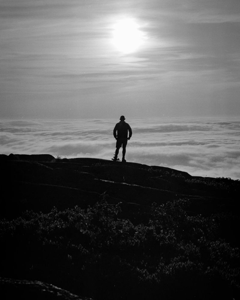 Me on top of Cadillac mountain (Ilford delta with Mamiya rb67)