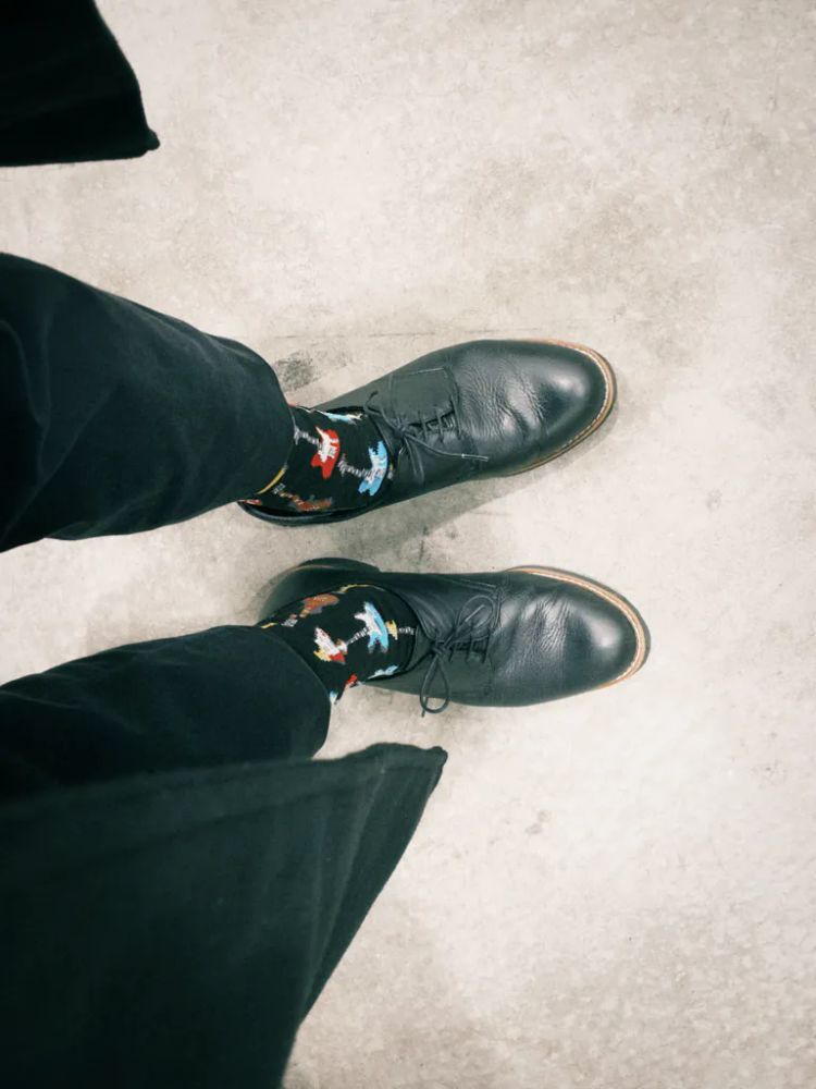 写真：エレキギター柄の靴下