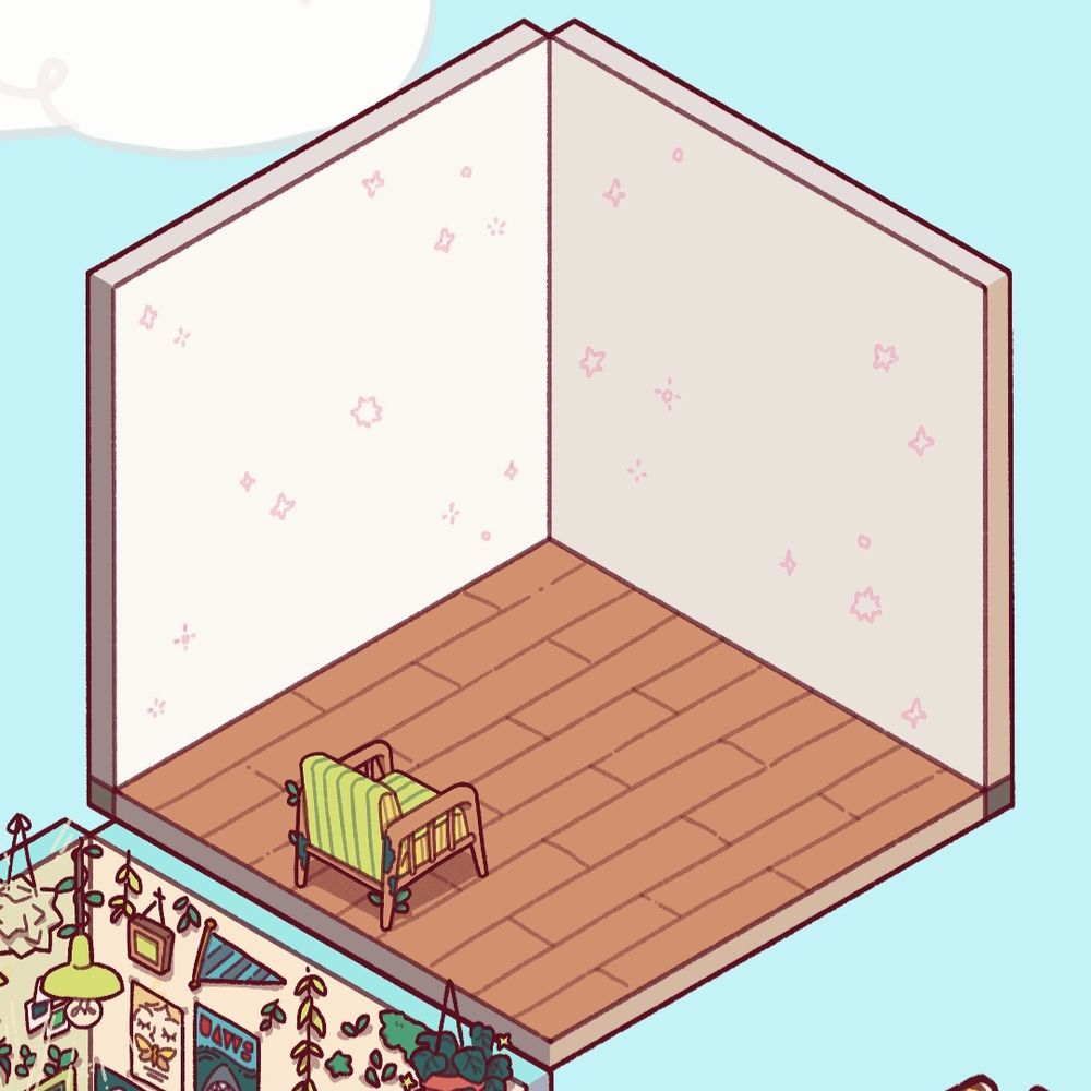 Loki's new living room now has a little stripey lime green chair!!