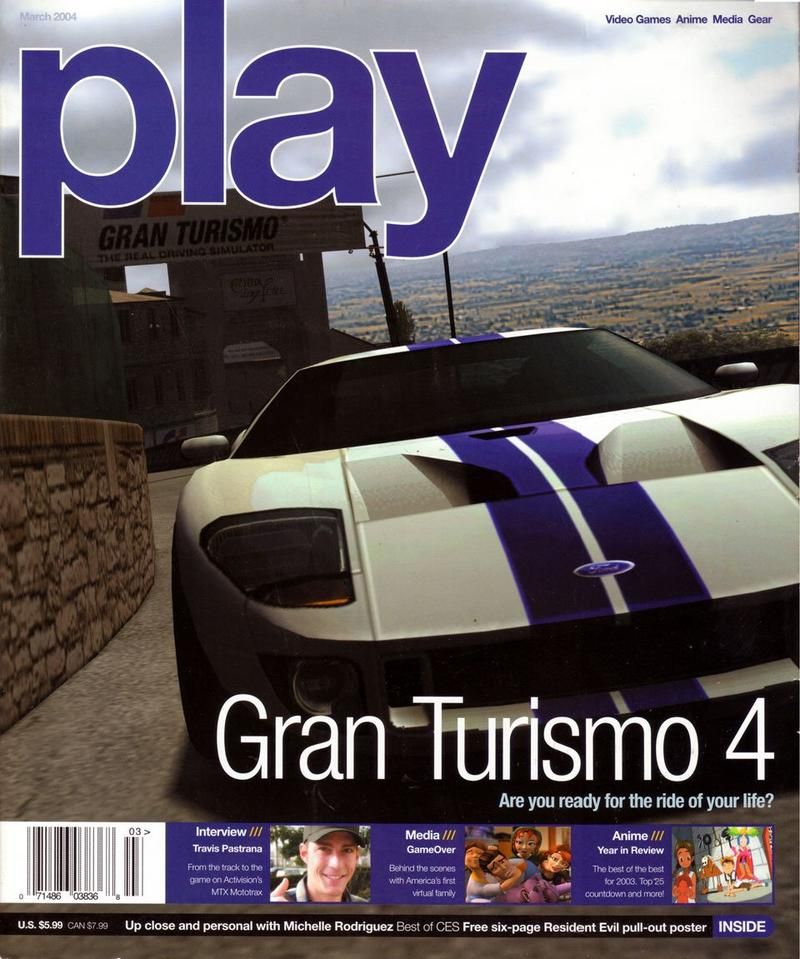 PLAY (US) #27, March 2004 - 'Gran Turismo 4' cover.