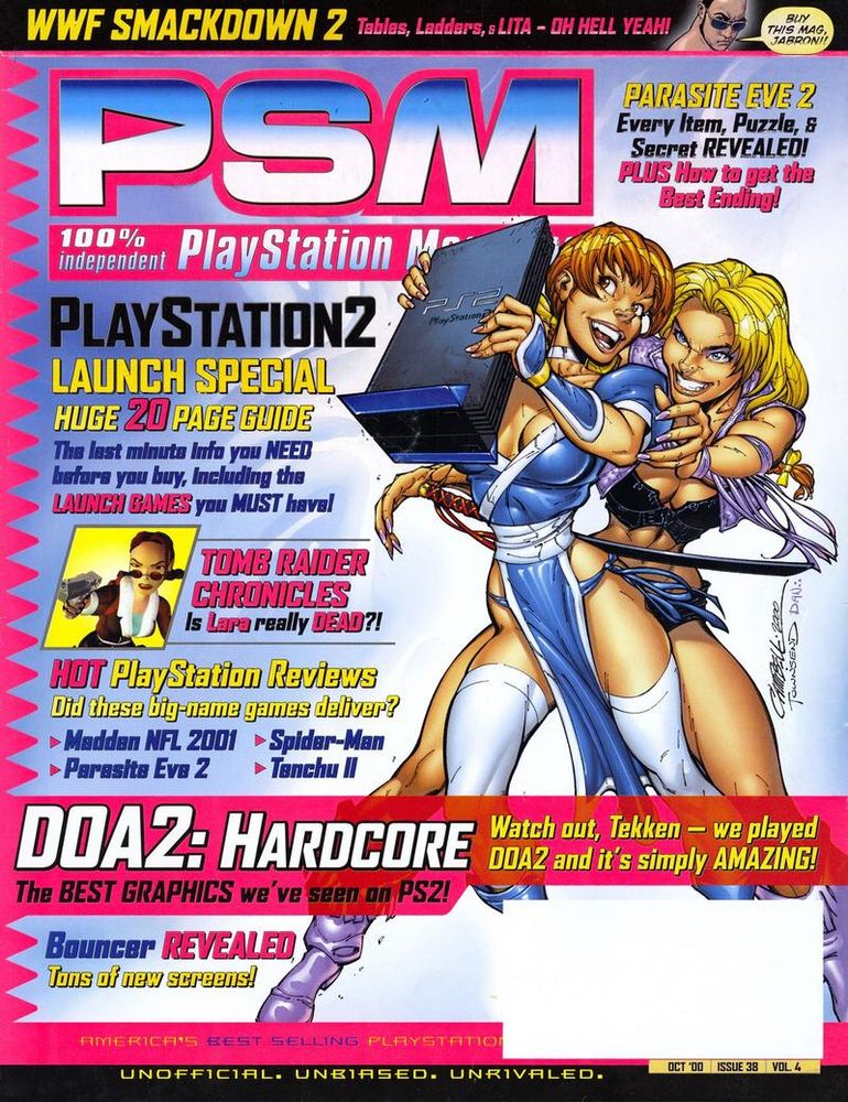 PSM #38, Sept 2000 - PlayStation 2 Launch cover.