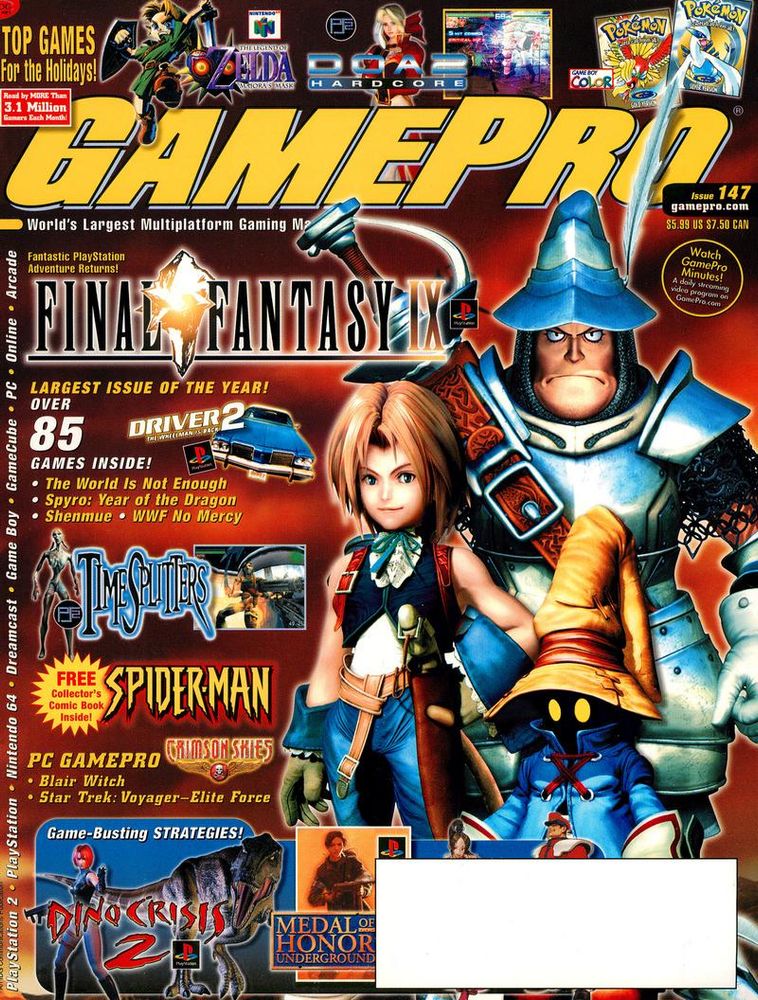 GamePro #147, Dec 2000 - 'Final Fantasy IX' cover.
