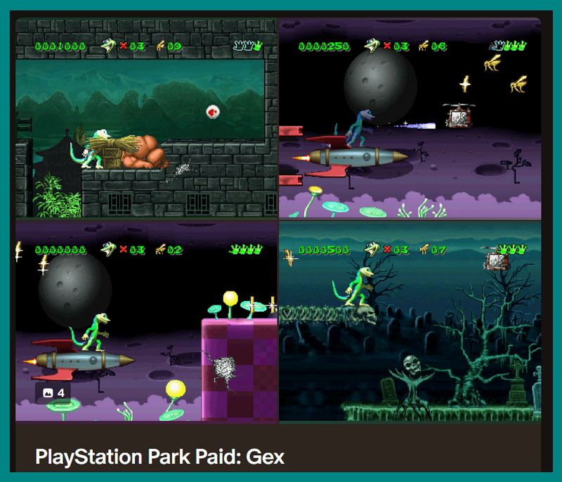 Over on the Patreon - we have a look at making GIFs for 'Gex' on the PlayStation!

Check it out by following us for free at http://www.patreon.com/Rlan!
