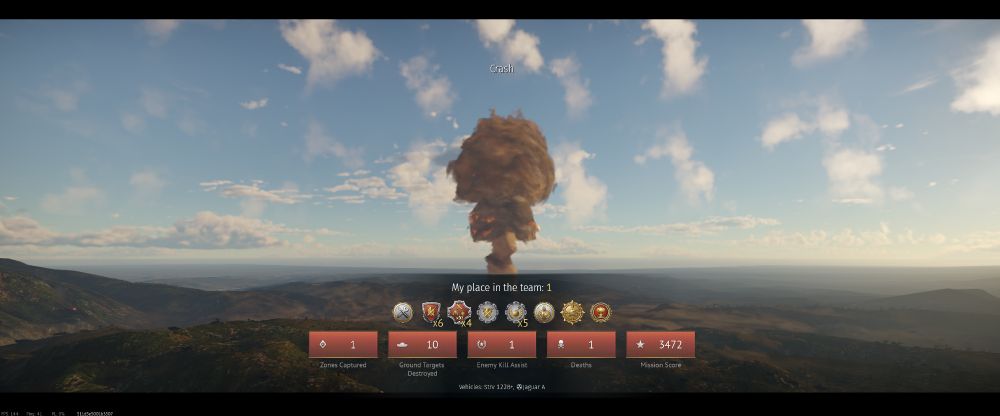 War Thunder ground battle victory via Nuke Detonation