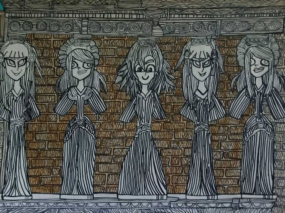 This is a request from @HarpiaReiko for wanting the Fire Emblem girls: Rhajat, Hapi and Orochi from Fire Emblem dressed as The Caryatids: the daughters of Athen from some type of ancient history.

Shout out out goes to @HarpiaReiko for the idea and request.