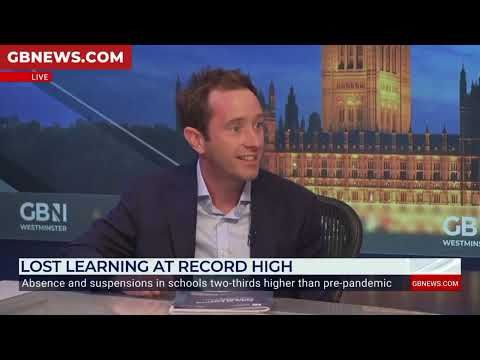 Loic Menzies on GB News discussing lost learning