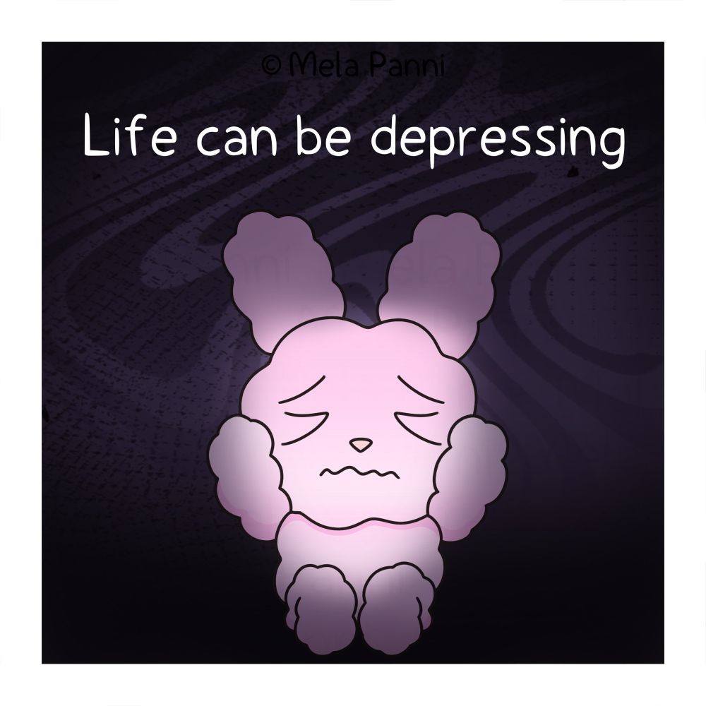 Fluffibun feels depressed. She’s not doing okay at all, but she’s trying her best to be brave and push through. 