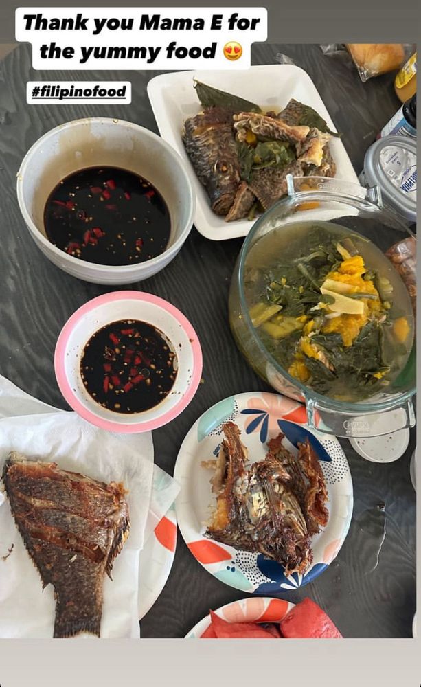 Irene do 4th Impact postou uma foto de vários pratos de comida no Instagram