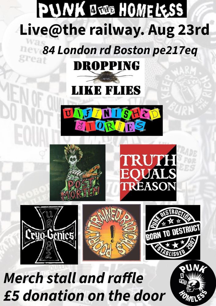 Flyer for p4th gig on 23 August 