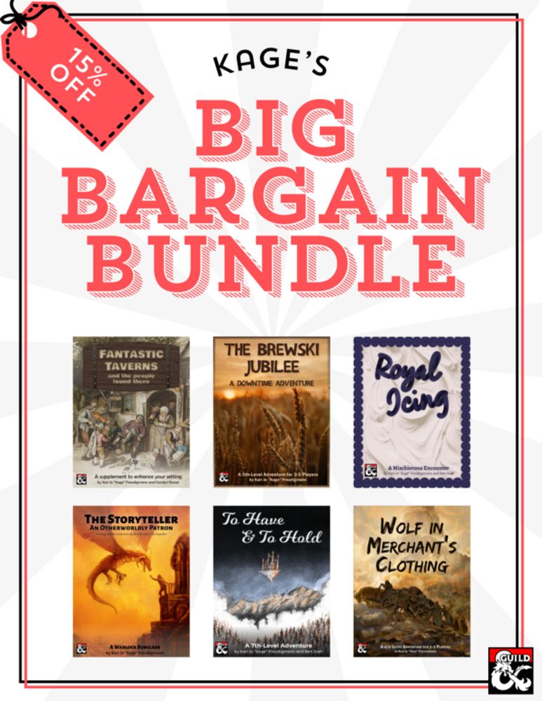 Kage's Big Bargain Bundle [BUNDLE] - Dungeon Masters Guild | Dungeon Masters Guild