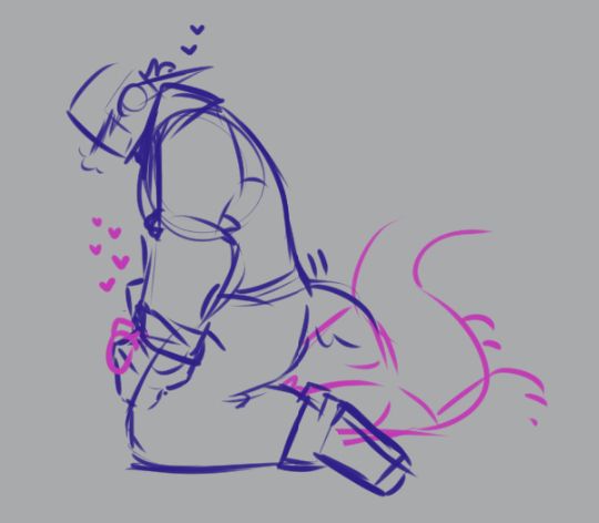 H.yperlaser, still fully clothed, straddling Glimmer and rutting against her face while panting. One of Glimmer's hands is ontop of his, holding onto him for support.