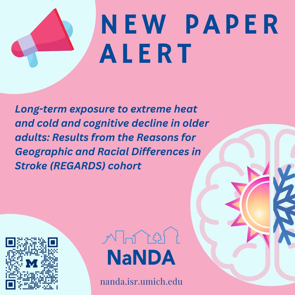 New Paper Alert: Long Term exposure to extreme heat and cold and cognitive decline in older adults: Results from the Reasons for Geographic and Racial Differences in Stroke (REGARDS) cohort)