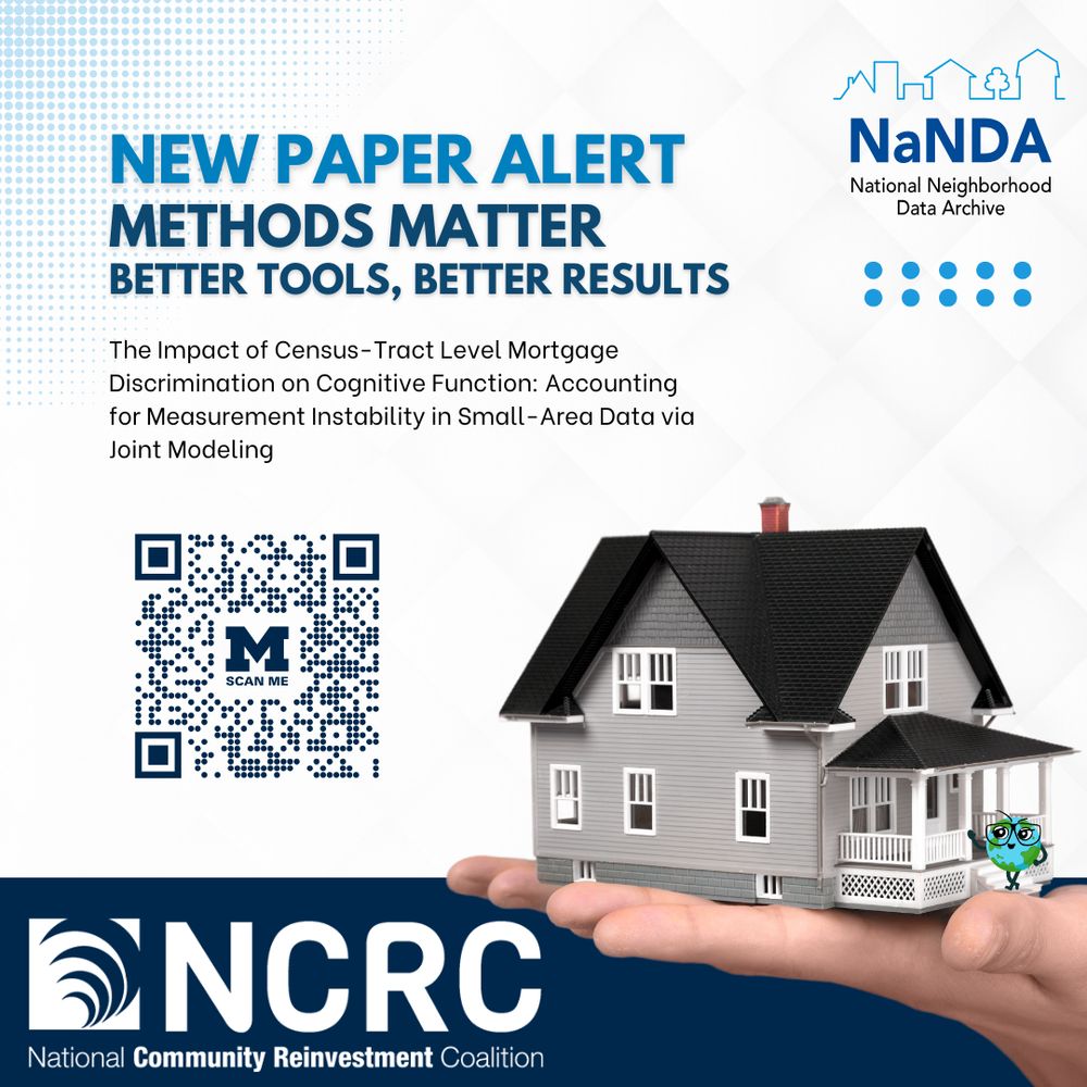 Image of a house on a palm describing a new paper based on data from NaNDA and NCRC's HLD 