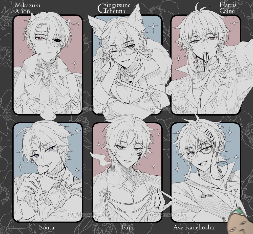 Mikazuki Arion
Gingitsune Gehenna
Harris Caine
Souta
Rijii
Ave Kanehoshii