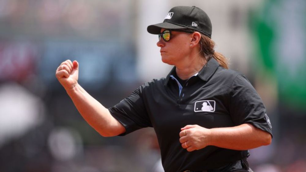 Baseball umpire Jen Pawol made history Saturday in Atlanta as she became the first woman to umpire a Major League Baseball regular season  game.