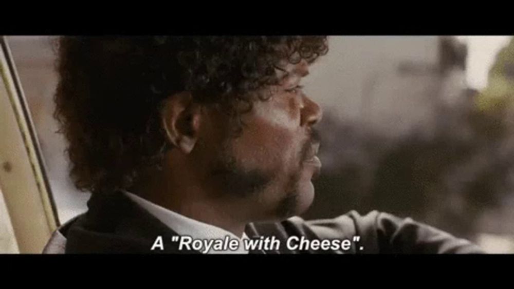 Royale With Cheese Pulp Fiction GIF