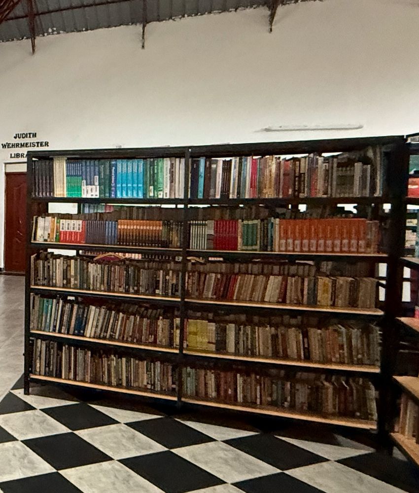 A library shelve filled with books from end to end 