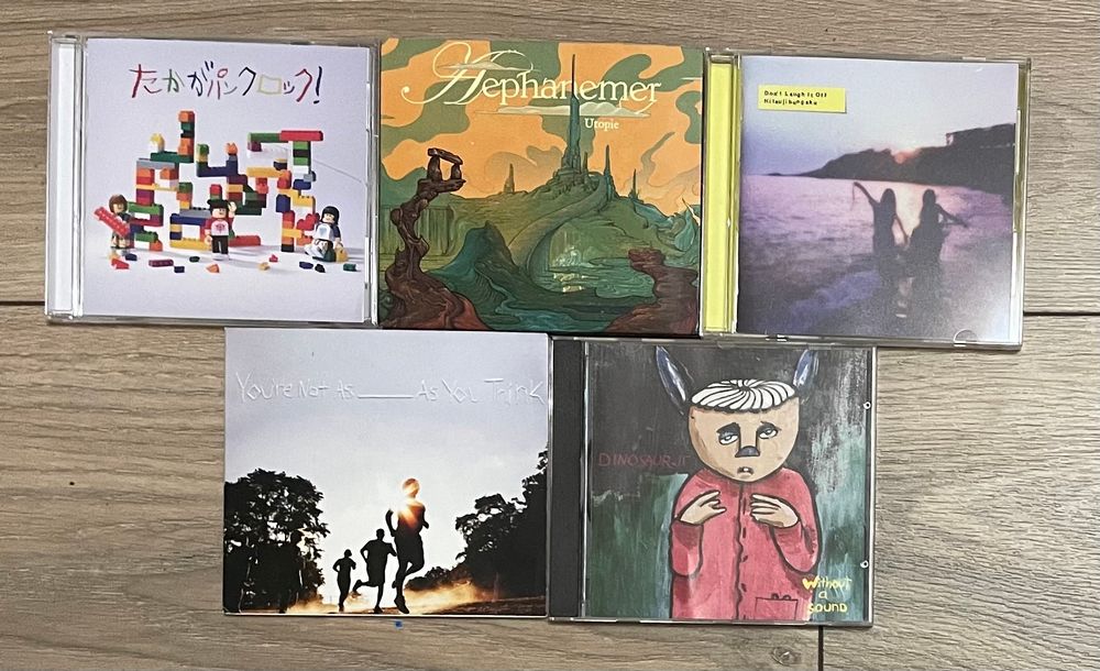 CD’s by Sabasister; aephanemer; hitsujibungaku; soriety noise; dinosaur jr