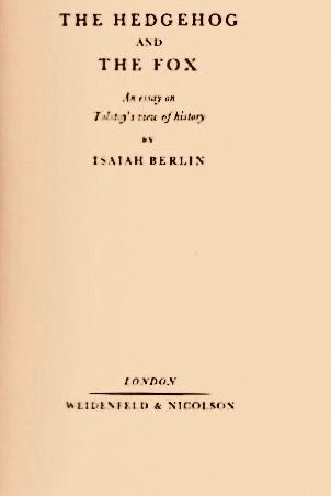 “The fox knows many things, but the hedgehog knows one big thing.” 
Sir Isaiah Berlin, influential philosopher, Fellow of All Souls College at University of Oxford, founding President of Wolfson College, born #OTD 1909.
@ox.ac.uk @wolfsoncollege.bsky.social