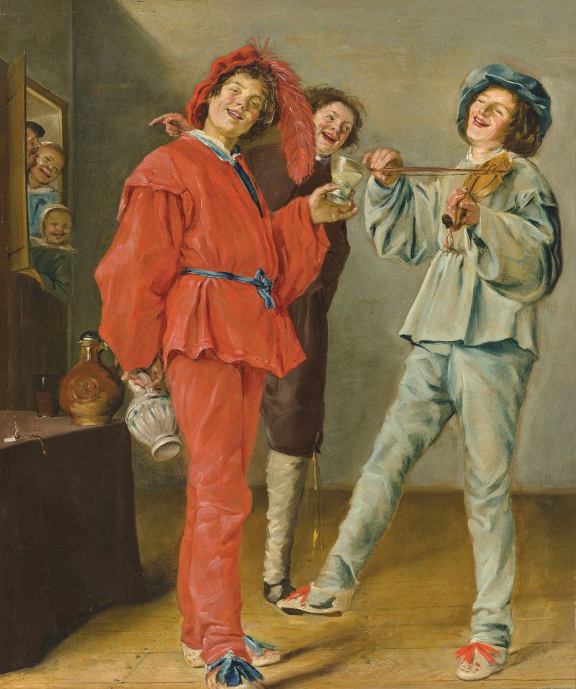 Art in art: self-portrait painting the fiddler of her work Merry Company, 1633, by Judith Leyster, Dutch artist, one of first women artists admitted to Haarlem painters’ guild, baptised #OTD 1609; many of her works were later attributed to Frans Hals or Jan Molenaer.
National Gallery of Art, Washington DC | Private Collection