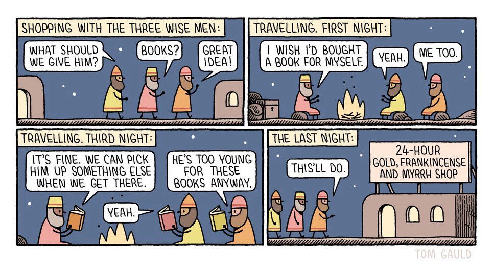 Three wise men 
Christmas Gifts
@tomgauld.bsky.social
