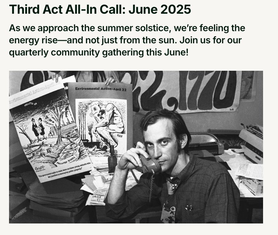 Activist Denis Hayes, organizers of the first Earth Day, pictured back in the 1970s, who will be this month's special guest. 