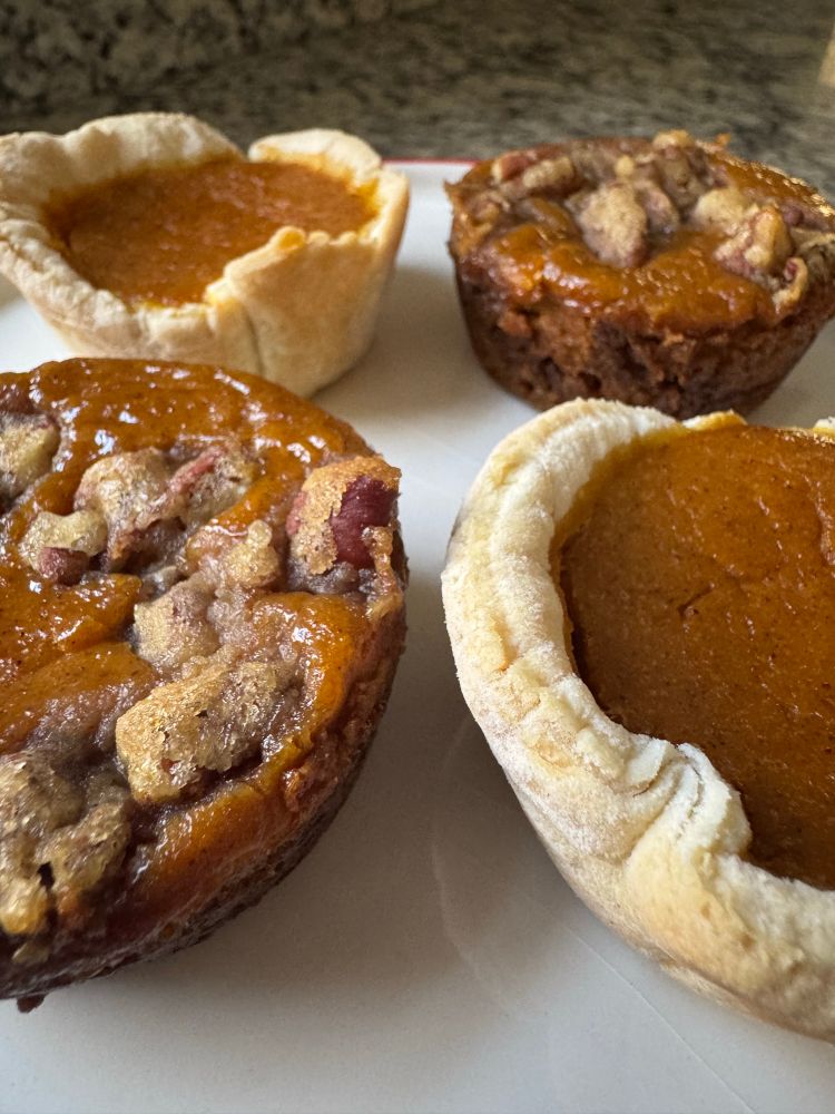 mini pumpkin pies, two ways