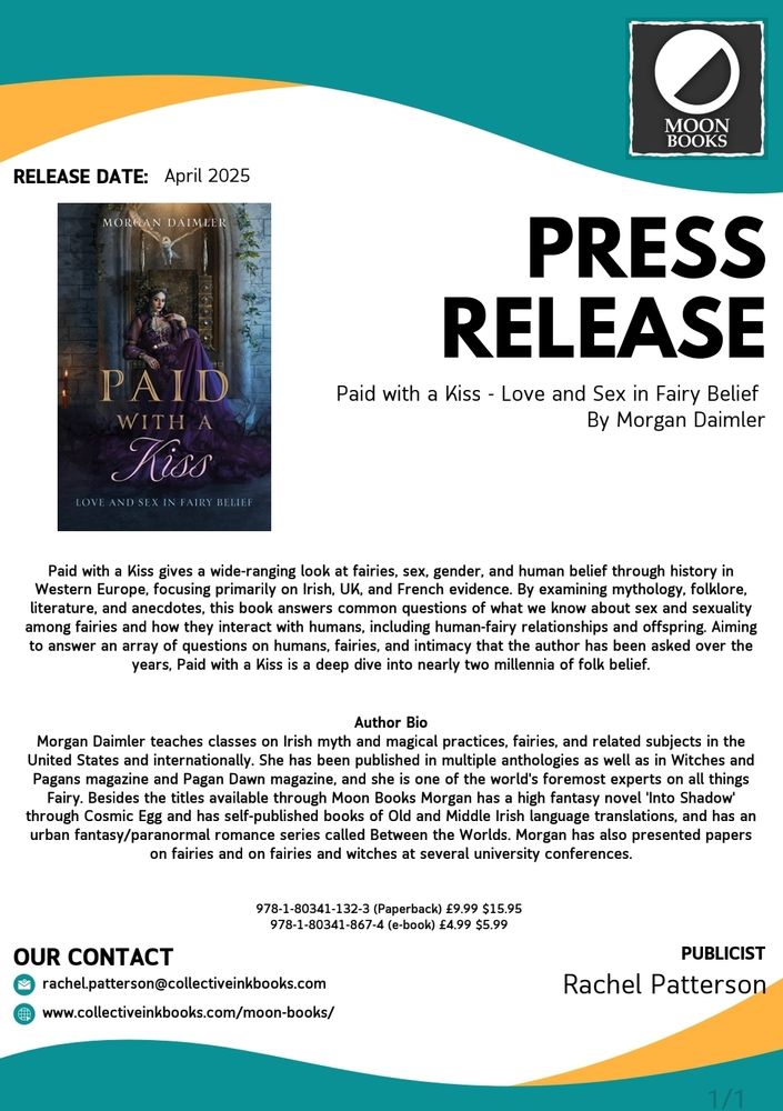 Press release for Paid With A Kiss out the end of April