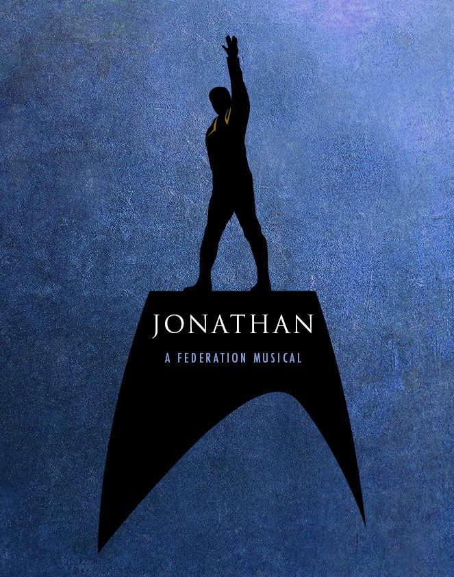 A poster for a musical in the STAR TREK universe about the life and times of the character Jonathan Archer.