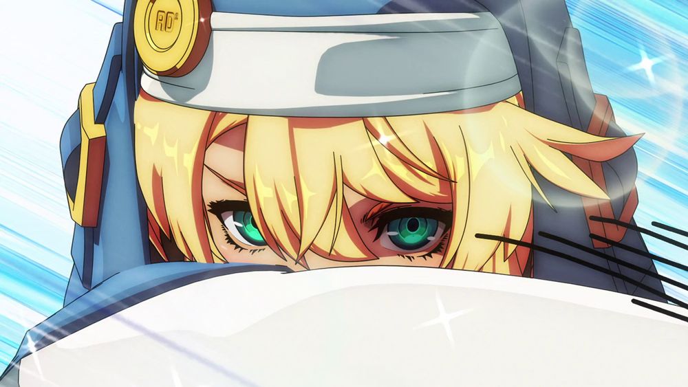 close-up bridget screenshot from the new dual rulers episode focusing on her eyes, with stark shadows