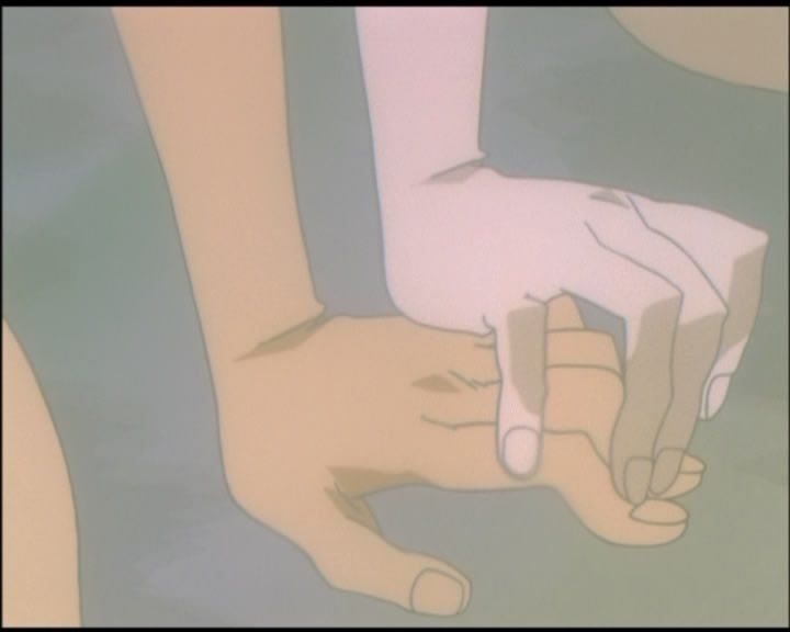 That scene in neon genesis evangelion where kaworu and shinji are in baths and kaworu touches shinjis hand 😳