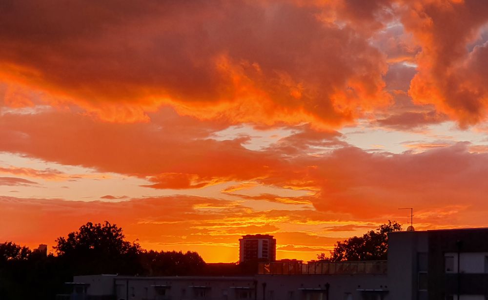 A photo of a sunset. 
