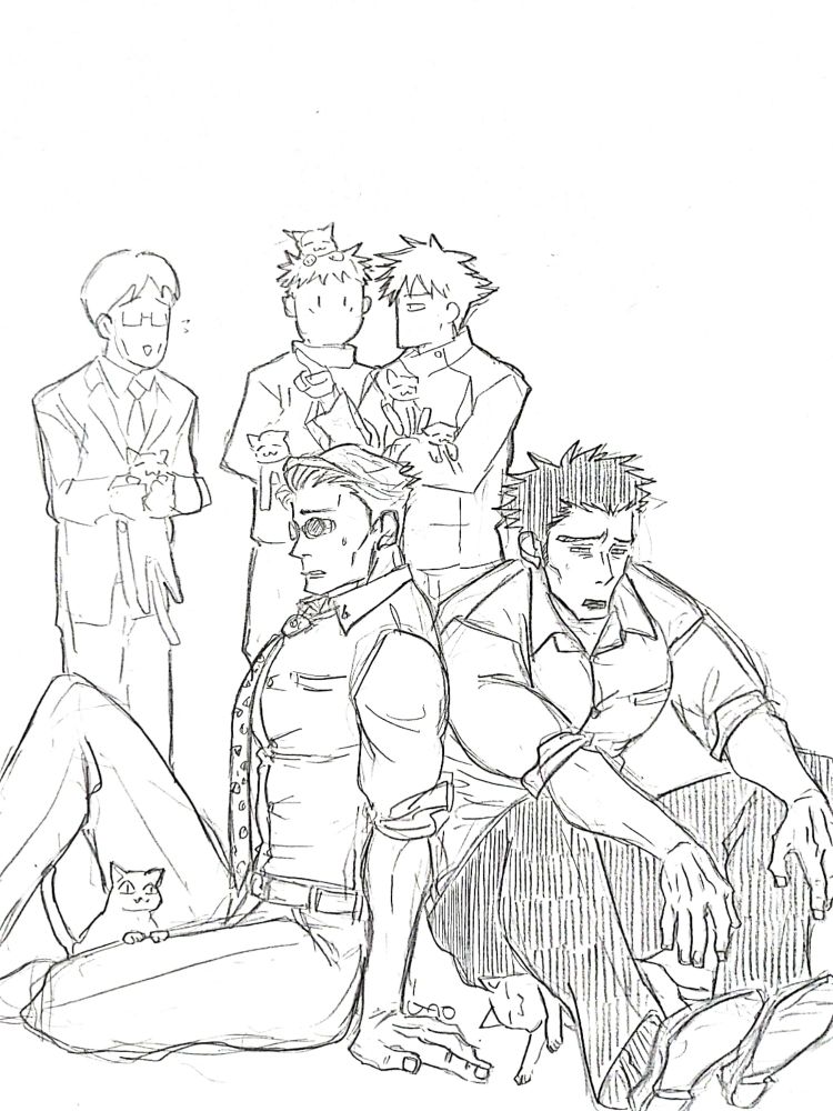 生徒達にも参加して貰い全猫確保、クタクタの大人達。