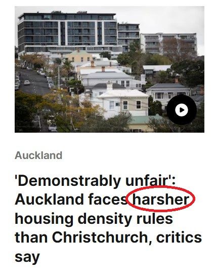 Herald saying government requiring more housing = "harsher" rules