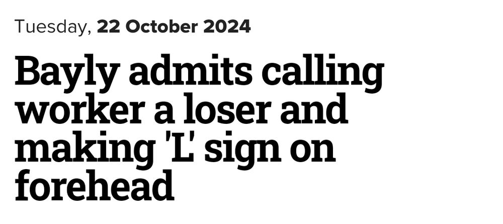 Bayly admits calling worker a loser and making L sign on forehead